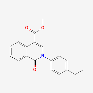 molecular formula C19H17NO3 B2601404 Methyl 2-(4-ethylphenyl)-1-oxo-1,2-dihydroisoquinoline-4-carboxylate CAS No. 1226449-89-3