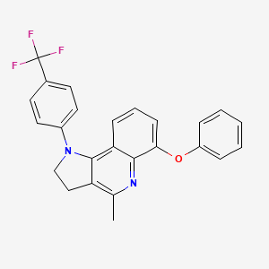 molecular formula C25H19F3N2O B2601418 4-methyl-6-phenoxy-1-[4-(trifluoromethyl)phenyl]-2,3-dihydro-1H-pyrrolo[3,2-c]quinoline CAS No. 866137-73-7