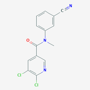 molecular formula C14H9Cl2N3O B2601434 5,6-dichloro-N-(3-cyanophenyl)-N-methylpyridine-3-carboxamide CAS No. 1387872-16-3