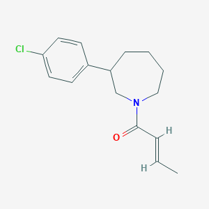 molecular formula C16H20ClNO B2601438 (2E)-1-[3-(4-chlorophenyl)azepan-1-yl]but-2-en-1-one CAS No. 1798303-58-8