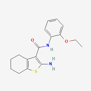 molecular formula C17H20N2O2S B2601541 2-amino-N-(2-ethoxyphenyl)-4,5,6,7-tetrahydro-1-benzothiophene-3-carboxamide CAS No. 329069-00-3