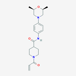 B2601572 N-[4-[(2S,6R)-2,6-Dimethylmorpholin-4-yl]phenyl]-1-prop-2-enoylpiperidine-4-carboxamide CAS No. 2361599-52-0