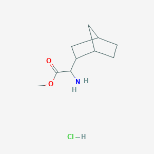 molecular formula C10H18ClNO2 B2601613 Methyl 2-amino-2-{bicyclo[2.2.1]heptan-2-yl}acetate hydrochloride CAS No. 2225145-98-0