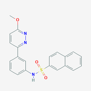 molecular formula C21H17N3O3S B2601641 N-[3-(6-methoxypyridazin-3-yl)phenyl]naphthalene-2-sulfonamide CAS No. 941891-02-7