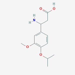 molecular formula C13H19NO4 B2601685 3-Amino-3-(4-isopropoxy-3-methoxyphenyl)propanoic acid CAS No. 554402-59-4