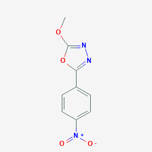 molecular formula C9H7N3O4 B026017 2-Methoxy-5-(4-nitrophenyl)-1,3,4-oxadiazole CAS No. 102925-87-1