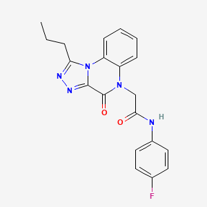 molecular formula C20H18FN5O2 B2601727 N-(4-fluorophenyl)-2-(4-oxo-1-propyl[1,2,4]triazolo[4,3-a]quinoxalin-5(4H)-yl)acetamide CAS No. 1260931-06-3