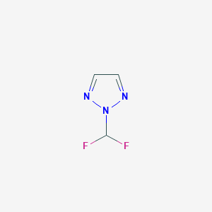 molecular formula C3H3F2N3 B2601747 2-(Difluoromethyl)-2H-1,2,3-triazole CAS No. 2137545-73-2
