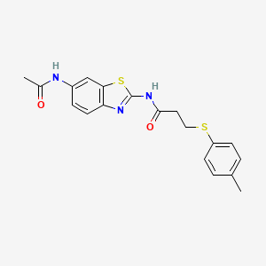 molecular formula C19H19N3O2S2 B2601813 N-(6-acetamidobenzo[d]thiazol-2-yl)-3-(p-tolylthio)propanamide CAS No. 895461-37-7