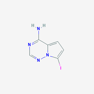 molecular formula C6H5IN4 B2601880 4-Amino-7-iodopyrrolo[2,1-f][1,2,4]triazine CAS No. 1770840-43-1