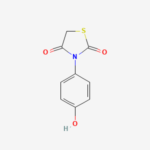 molecular formula C9H7NO3S B2601887 3-(4-Hydroxyphenyl)-1,3-thiazolidine-2,4-dione CAS No. 24044-44-8