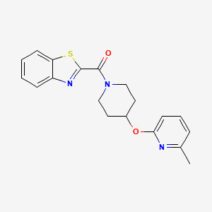 molecular formula C19H19N3O2S B2601938 Benzo[d]thiazol-2-yl(4-((6-methylpyridin-2-yl)oxy)piperidin-1-yl)methanone CAS No. 1797267-18-5