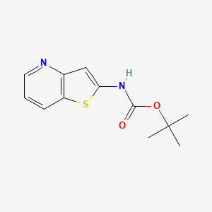 molecular formula C12H14N2O2S B2601980 tert-butylN-{thieno[3,2-b]pyridin-2-yl}carbamate CAS No. 2287298-17-1