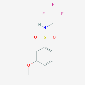 molecular formula C9H10F3NO3S B2601982 3-Methoxy-N-(2,2,2-trifluoroethyl)benzenesulfonamide CAS No. 2329323-01-3