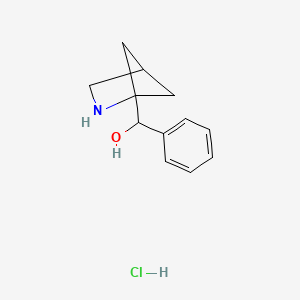 molecular formula C12H16ClNO B2602006 {2-Azabicyclo[2.1.1]hexan-1-yl}(phenyl)methanol hydrochloride CAS No. 2044796-74-7