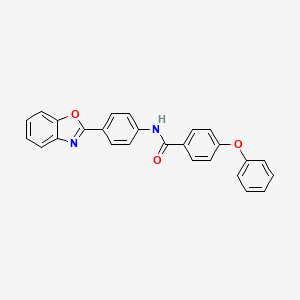 molecular formula C26H18N2O3 B2602025 N-[4-(1,3-benzoxazol-2-yl)phenyl]-4-phenoxybenzamide CAS No. 361173-27-5