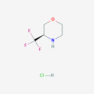 molecular formula C5H9ClF3NO B2602033 (R)-3-(Trifluoromethyl)morpholine hydrochloride CAS No. 1430086-53-5