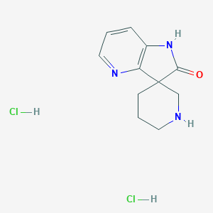 molecular formula C11H15Cl2N3O B2602084 Spiro[piperidine-3,3'-pyrrolo[3,2-b]pyridin]-2'(1'H)-one dihydrochloride CAS No. 1864062-39-4