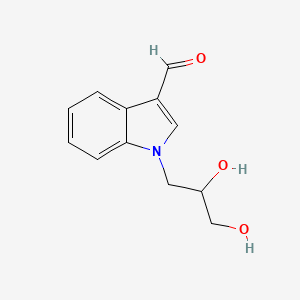 molecular formula C12H13NO3 B2602109 1-(2,3-Dihydroxypropyl)-1H-indole-3-carbaldehyde CAS No. 887032-09-9