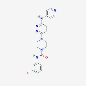 N-(3-fluoro-4-methylphenyl)-4-(6-(pyridin-4-ylamino)pyridazin-3-yl)piperazine-1-carboxamide