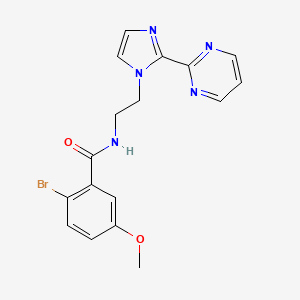 2-bromo-5-methoxy-N-(2-(2-(pyrimidin-2-yl)-1H-imidazol-1-yl)ethyl)benzamide