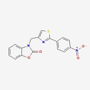 3-{[2-(4-nitrophenyl)-1,3-thiazol-4-yl]methyl}-1,3-benzoxazol-2(3H)-one