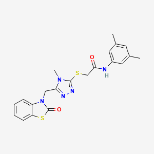 N-(3,5-dimethylphenyl)-2-((4-methyl-5-((2-oxobenzo[d]thiazol-3(2H)-yl)methyl)-4H-1,2,4-triazol-3-yl)thio)acetamide