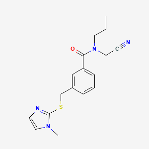N-(cyanomethyl)-3-{[(1-methyl-1H-imidazol-2-yl)sulfanyl]methyl}-N-propylbenzamide
