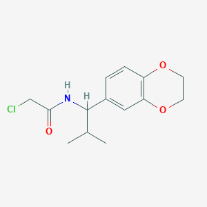 2-chloro-N-[1-(2,3-dihydro-1,4-benzodioxin-6-yl)-2-methylpropyl]acetamide