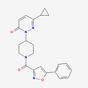 6-Cyclopropyl-2-[1-(5-phenyl-1,2-oxazole-3-carbonyl)piperidin-4-yl]pyridazin-3-one