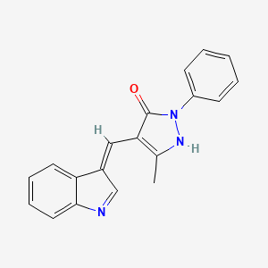 4-[(Z)-indol-3-ylidenemethyl]-5-methyl-2-phenyl-1H-pyrazol-3-one
