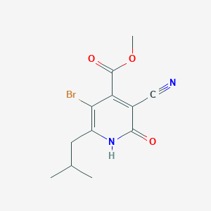 Methyl 5-bromo-3-cyano-6-(2-methylpropyl)-2-oxo-1,2-dihydropyridine-4-carboxylate