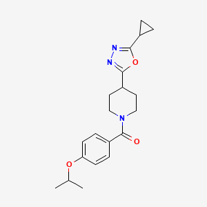 (4-(5-Cyclopropyl-1,3,4-oxadiazol-2-yl)piperidin-1-yl)(4-isopropoxyphenyl)methanone
