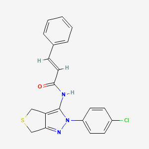 N-(2-(4-chlorophenyl)-4,6-dihydro-2H-thieno[3,4-c]pyrazol-3-yl)cinnamamide