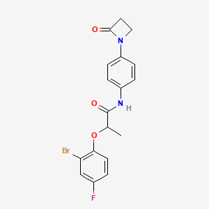 2-(2-bromo-4-fluorophenoxy)-N-[4-(2-oxoazetidin-1-yl)phenyl]propanamide