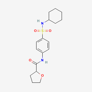 N-(4-(N-cyclohexylsulfamoyl)phenyl)tetrahydrofuran-2-carboxamide