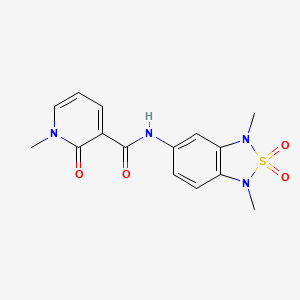 N-(1,3-dimethyl-2,2-dioxido-1,3-dihydrobenzo[c][1,2,5]thiadiazol-5-yl)-1-methyl-2-oxo-1,2-dihydropyridine-3-carboxamide