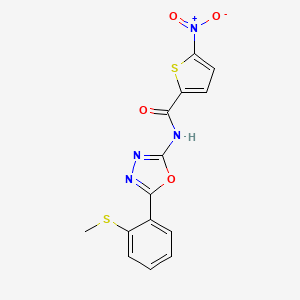 N-(5-(2-(methylthio)phenyl)-1,3,4-oxadiazol-2-yl)-5-nitrothiophene-2-carboxamide