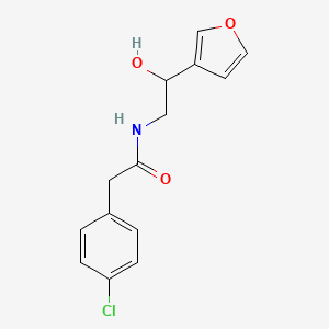 2-(4-chlorophenyl)-N-(2-(furan-3-yl)-2-hydroxyethyl)acetamide
