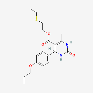 2-(Ethylsulfanyl)ethyl 6-methyl-2-oxo-4-(4-propoxyphenyl)-1,2,3,4-tetrahydropyrimidine-5-carboxylate