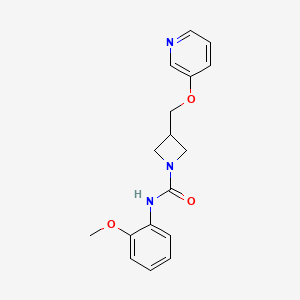 molecular formula C17H19N3O3 B2602192 N-(2-methoxyphenyl)-3-[(pyridin-3-yloxy)methyl]azetidine-1-carboxamide CAS No. 2380174-05-8