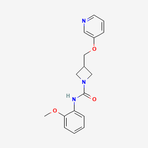 molecular formula C17H19N3O3 B2602192 N-(2-Methoxyphenyl)-3-(pyridin-3-yloxymethyl)azetidine-1-carboxamide CAS No. 2380174-05-8