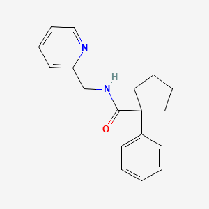 molecular formula C18H20N2O B2602193 (Phenylcyclopentyl)-N-(2-pyridylmethyl)formamide CAS No. 1023488-42-7
