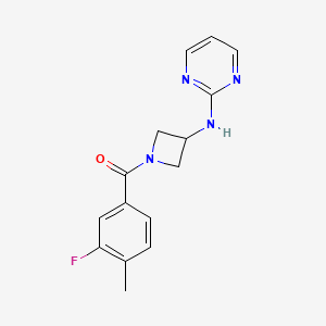 (3-Fluoro-4-methylphenyl)(3-(pyrimidin-2-ylamino)azetidin-1-yl)methanone