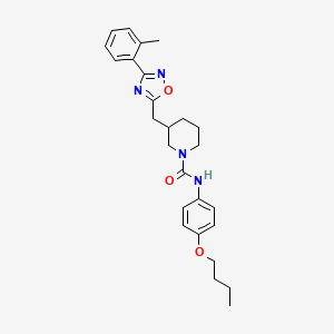 N-(4-butoxyphenyl)-3-((3-(o-tolyl)-1,2,4-oxadiazol-5-yl)methyl)piperidine-1-carboxamide