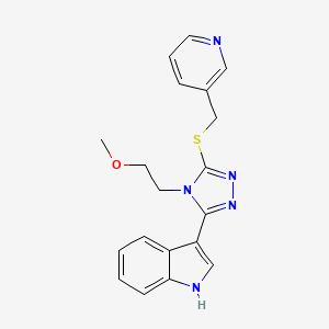 3-(4-(2-methoxyethyl)-5-((pyridin-3-ylmethyl)thio)-4H-1,2,4-triazol-3-yl)-1H-indole