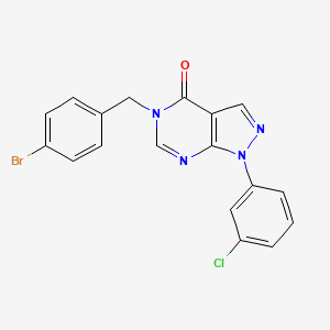5-(4-bromobenzyl)-1-(3-chlorophenyl)-1H-pyrazolo[3,4-d]pyrimidin-4(5H)-one