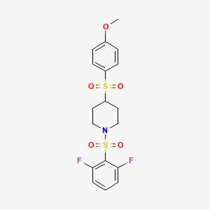 1-((2,6-Difluorophenyl)sulfonyl)-4-((4-methoxyphenyl)sulfonyl)piperidine