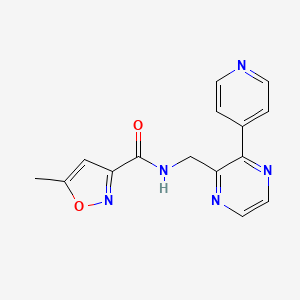 molecular formula C15H13N5O2 B2602213 5-methyl-N-{[3-(pyridin-4-yl)pyrazin-2-yl]methyl}-1,2-oxazole-3-carboxamide CAS No. 2034618-32-9