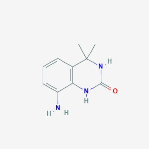 molecular formula C10H13N3O B2602215 8-Amino-4,4-dimethyl-3,4-dihydroquinazolin-2(1H)-one CAS No. 2166956-00-7